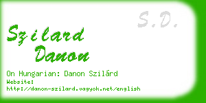 szilard danon business card